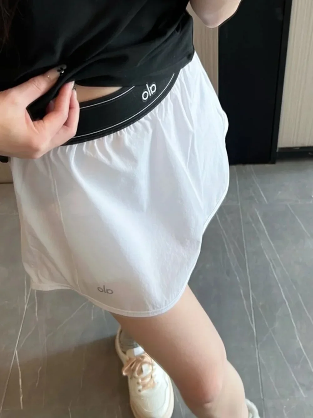 🖤ALO Yoga Match Point Tennis Skirt White Mini Skirt Sporty Style